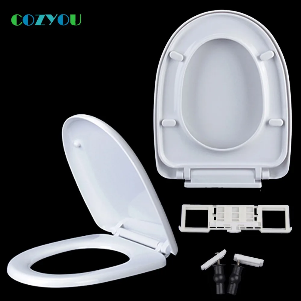 Elongated U Toilet seat soft Close Quick-Release above installation length 410mm to 435mm,width 335mm to 340mm GBP17289PU