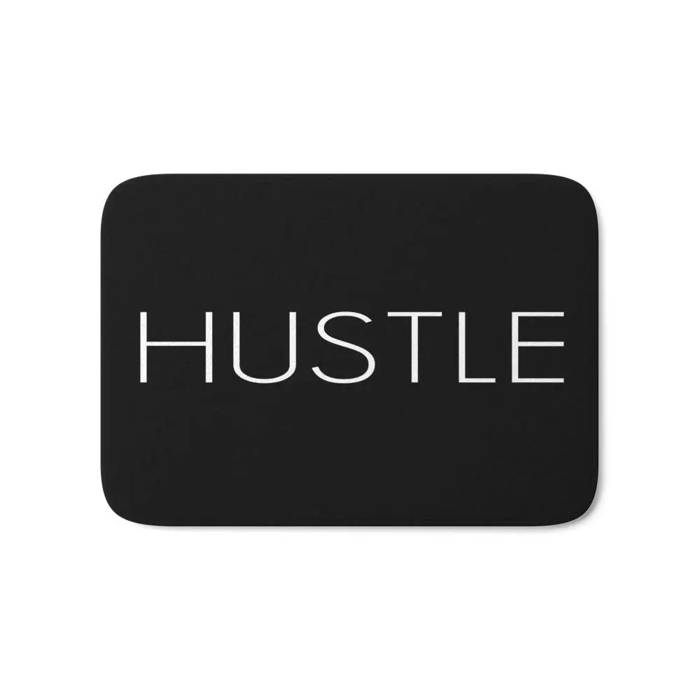 

HUSTLE Bath Mat Entry Front Door Mats Outdoor Entrance Indoor Home Funny