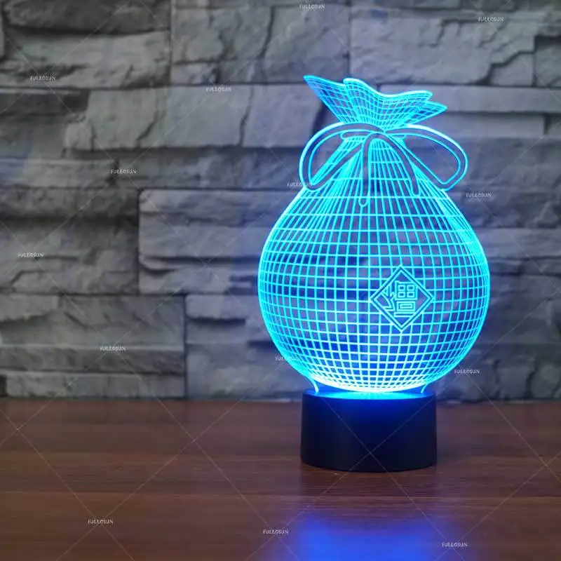 Fukuo сумка моделирование 3d настольная лампа детский светодиодный ночник
