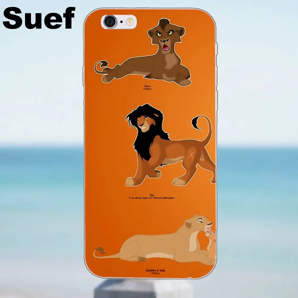 Suef Мягкий мобильный телефон для iPhone X 4 4S 5 5S 5C SE 6 6S 7 8 Plus Samsung Galaxy J1 J3 J5 J7 A3 A5 2016 2017 Simba
