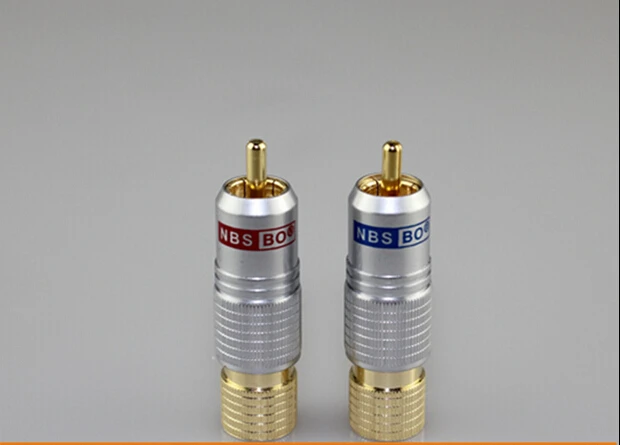 

20 шт. позолоченные штекеры NBS RCA, блокировка, не стандартный коннектор HIFI для DIY, диаметр: 8 мм, тайское отверстие