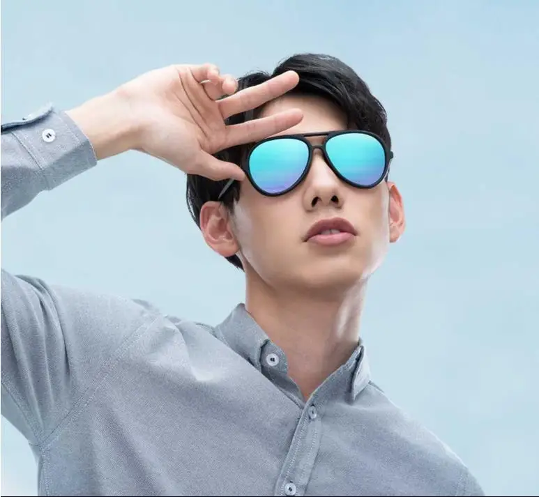 Xiaomi Mijia Youpin TS ice blue pilot мужские и женские солнцезащитные очки, поляризационные линзы, летние дорожные солнцезащитные очки, умный дом