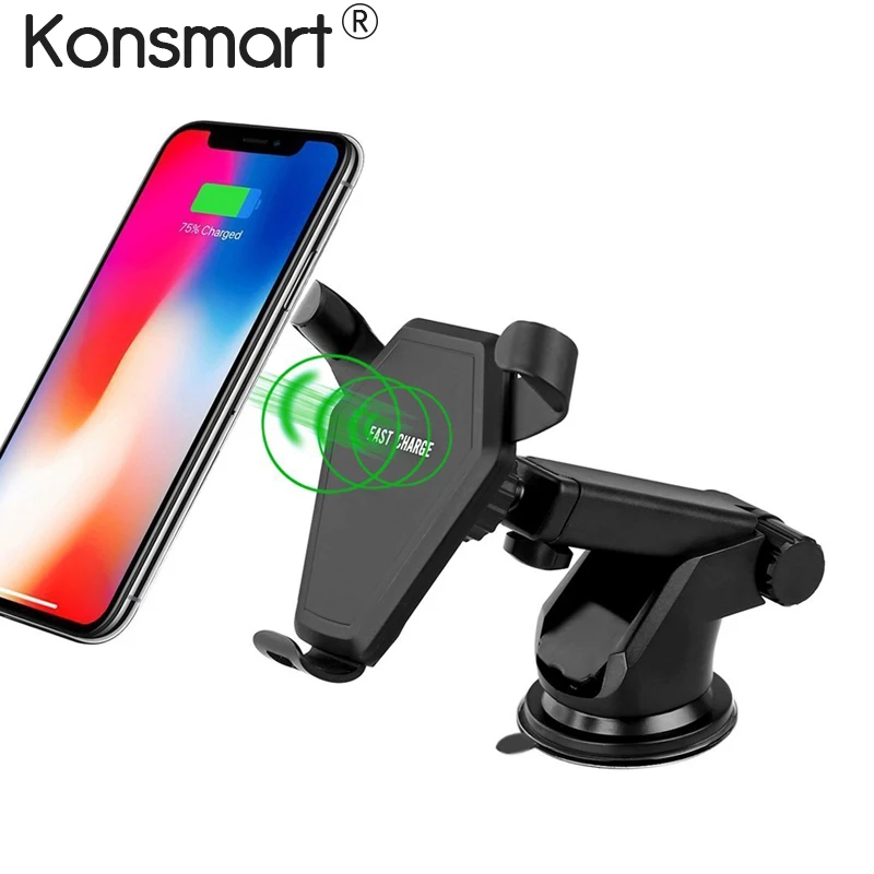 Автомобильное беспроводное зарядное устройство для iPhone XR XS Max 8 Plus 7 5/10 Вт