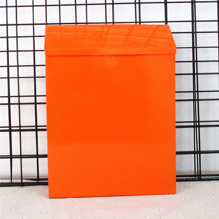Orange mail box Винтажный садовый почтовый ящик, металлическая Оловянная почтовая коробка, почтовые ящики, железные почтовые ящики, газетные журналы, Подарочная коробка для сада, JJ354-1 - Цвет: Orange mail box