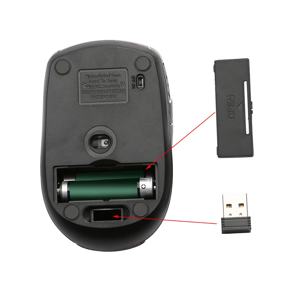 6 кнопок Беспроводной Мышь оптический 1200 Точек на дюйм USB игровой мышей для