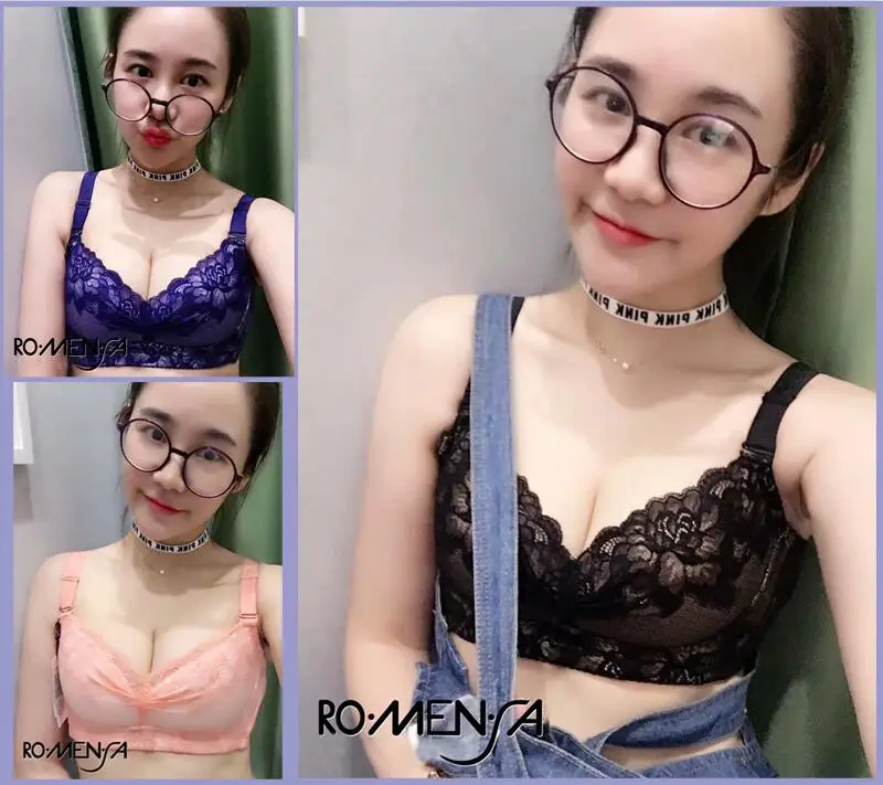 8909# Romensa Новая Европа Для женщин наборы белья Sexy 3/4 стакана кружевной бюстгальтер и Краткие наборы без косточек 0,33 см