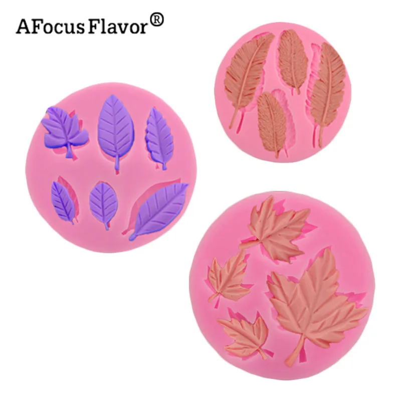 1 шт. Кленовая 3d Силиконовая форма силиконовая для шоколада искусственных перьев