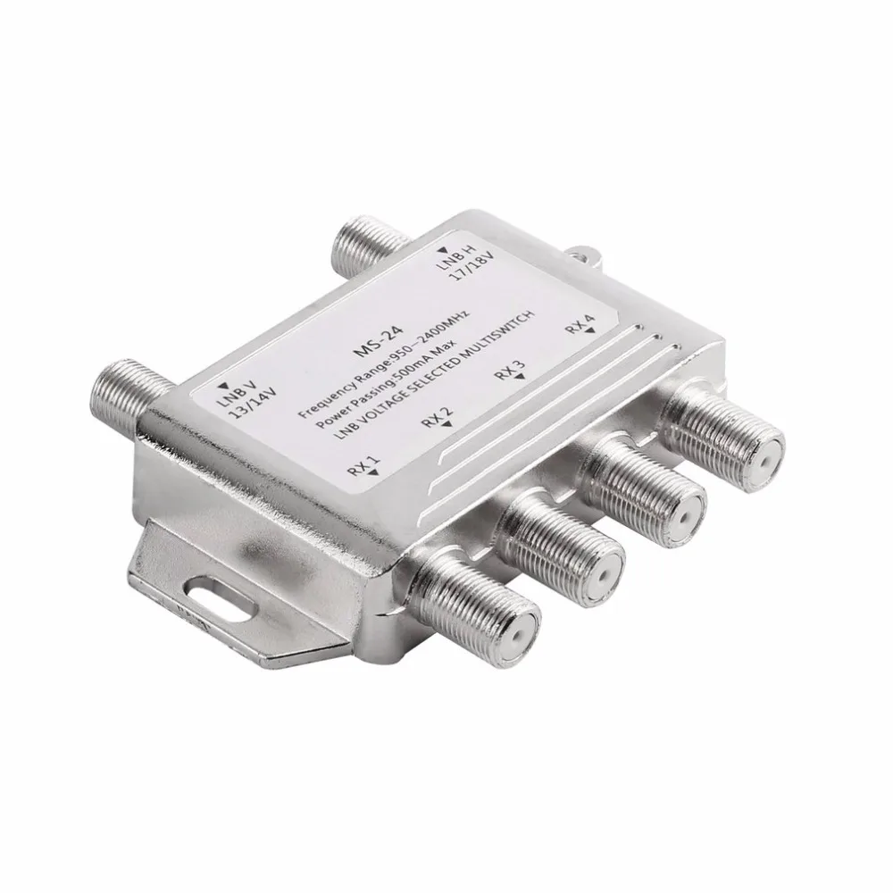 Мини Портативный 2x4 спутниковый сигнал Multiswitch LNB напряжение выбрано 950 2400 МГц