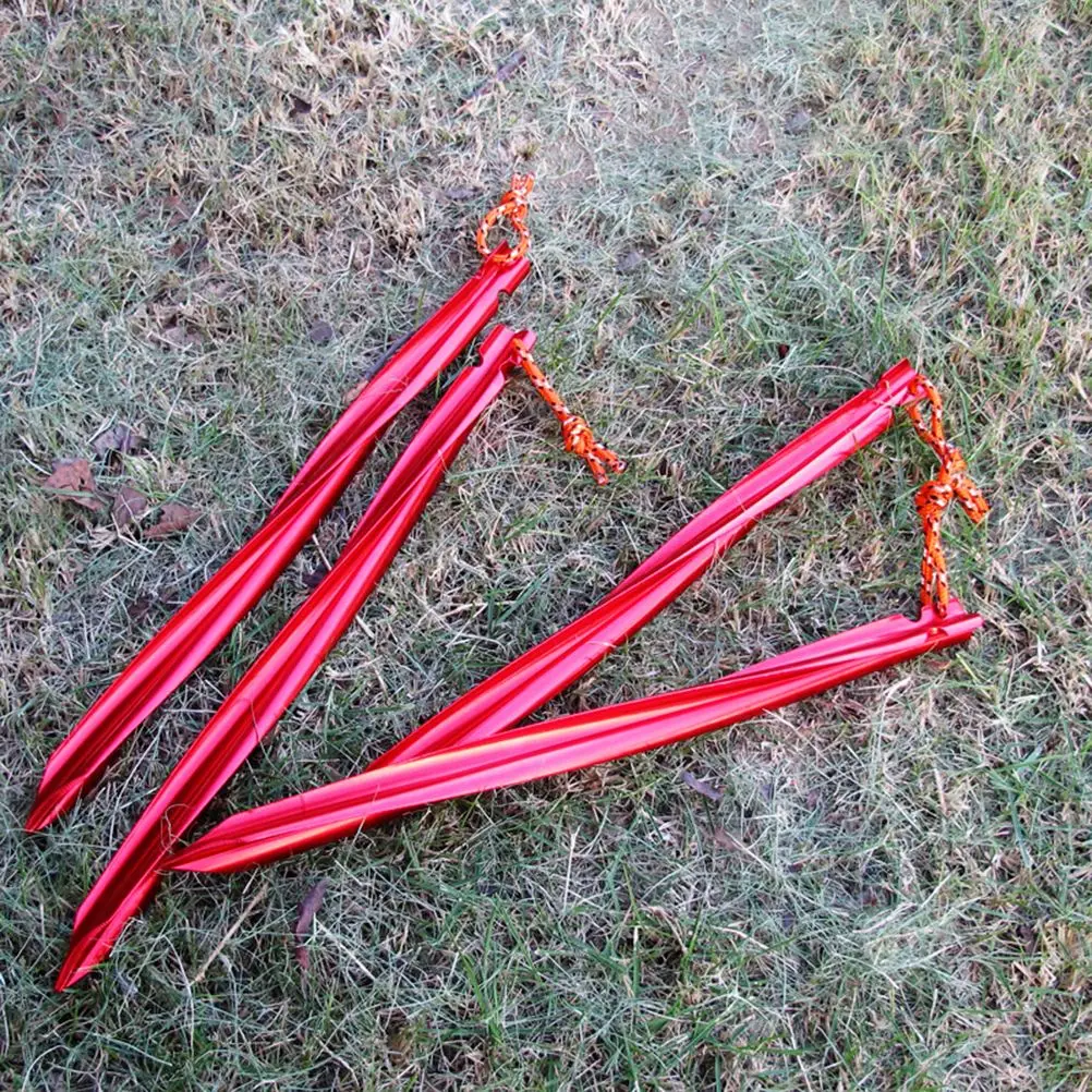 5PCS Tent Nails Rustproof Spiral Shape Durable Pull Cord for Daily Use Outdoor Fishing Camping | Спорт и развлечения
