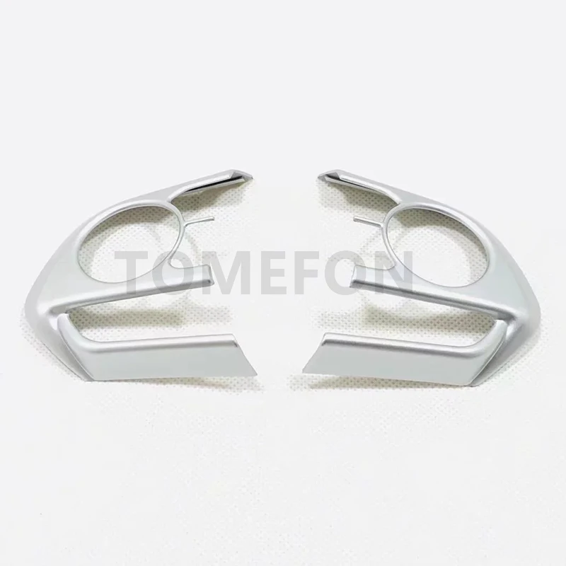 sliver TOMEFON для Toyota Camry XV70 украшение рулевого колеса Крышка отделка Литье интерьерные аксессуары ABS углеродного волокна - Название цвета: sliver