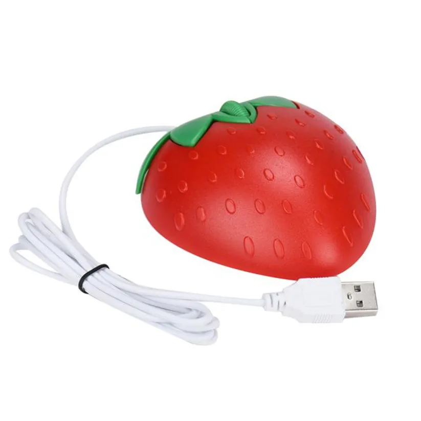 Mosunx мышь клубника оптическая USB светодиодный Проводная игровая Мыши для ПК