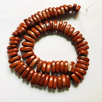 wholesale 1string natural red jasper gem stone beads 10x16x4mm oval gem stone loose beads for jewelry making 15 5
