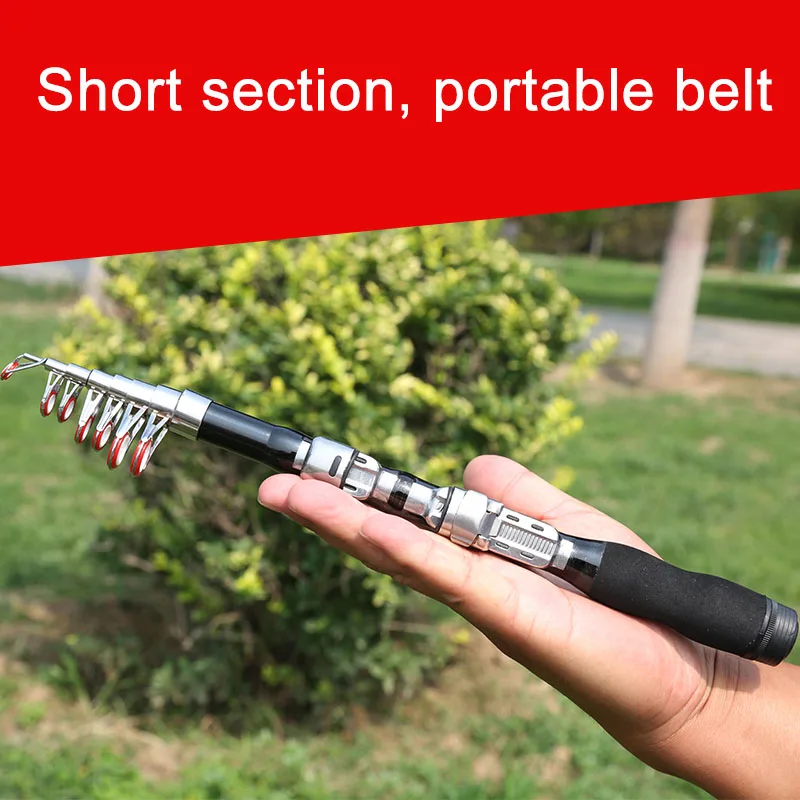 Телескопическая удочка Выдвижной Дорожный спиннинг с катушкой рыболовная