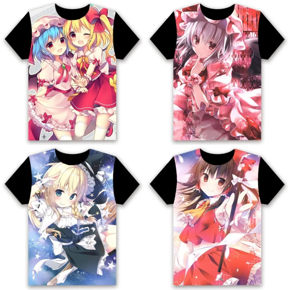 Модная мужская футболка Аниме TouHou Project Hakurei Reimu Kirisame Marisa косплей с коротким