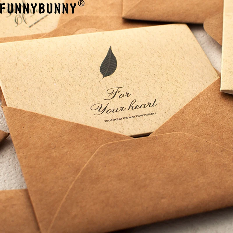 FUNNBUNNY 3 комплекта конвертов и бумажных рождественских поздравительных открыток