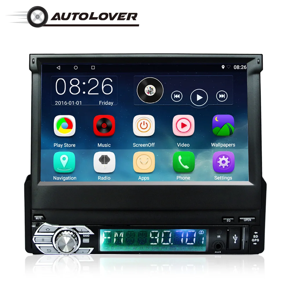 RM-CT0008 1 Din Android 6 0 автомобиль MP5 для VW/TOYOTA/HONDA/JEEP gps 7 дюймов выдвижной Сенсорный экран