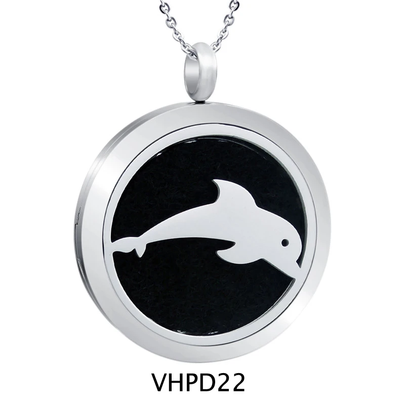 VHPD22 Сердце с кристаллами ароматерапия медальон Подвески эфирные масла нержавеющая сталь диффузор духи медальон с подушечками Прямая поставка - Окраска металла: VHPD22