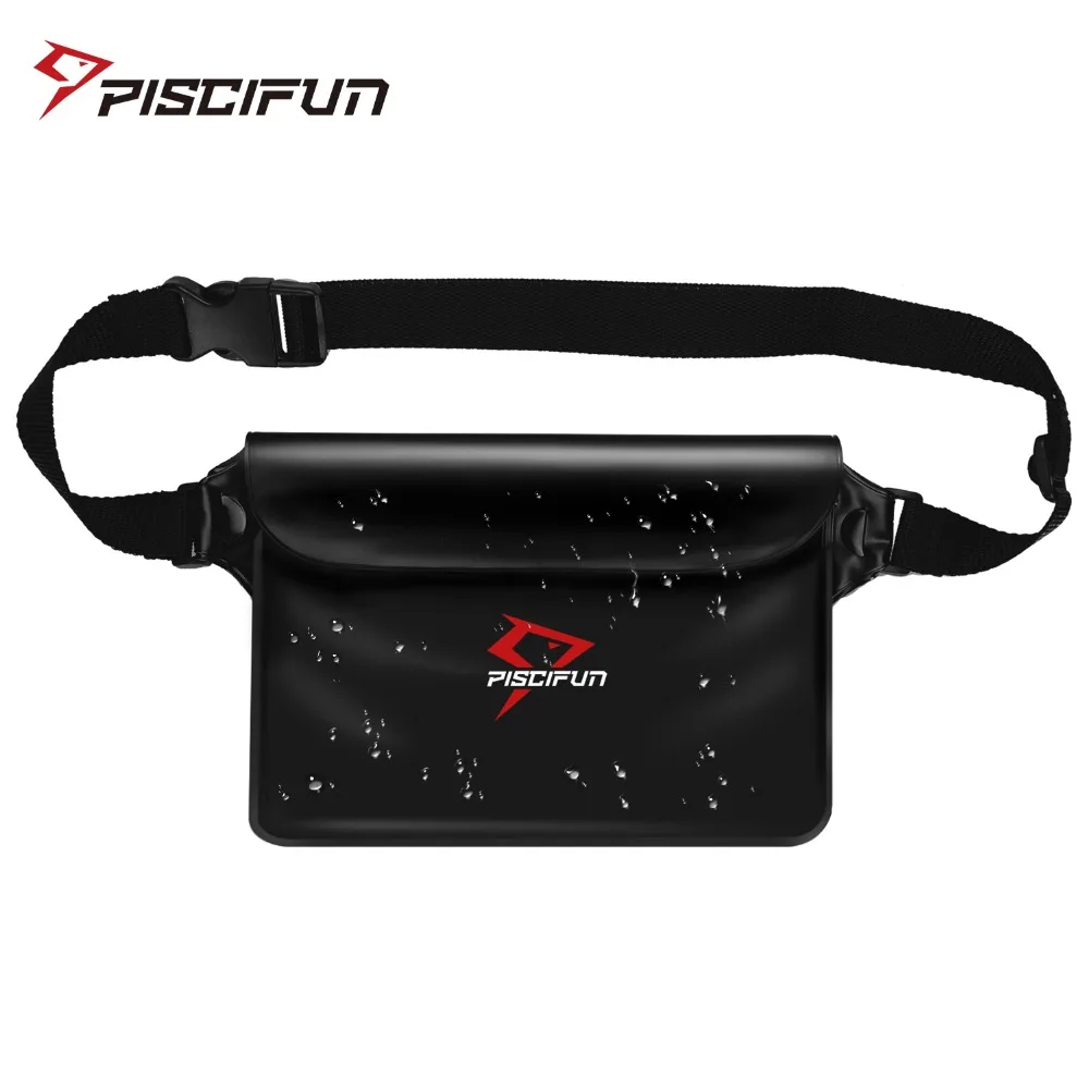 Piscifun Водонепроницаемая поясная сумка сертифицированная IPX8 карманная для