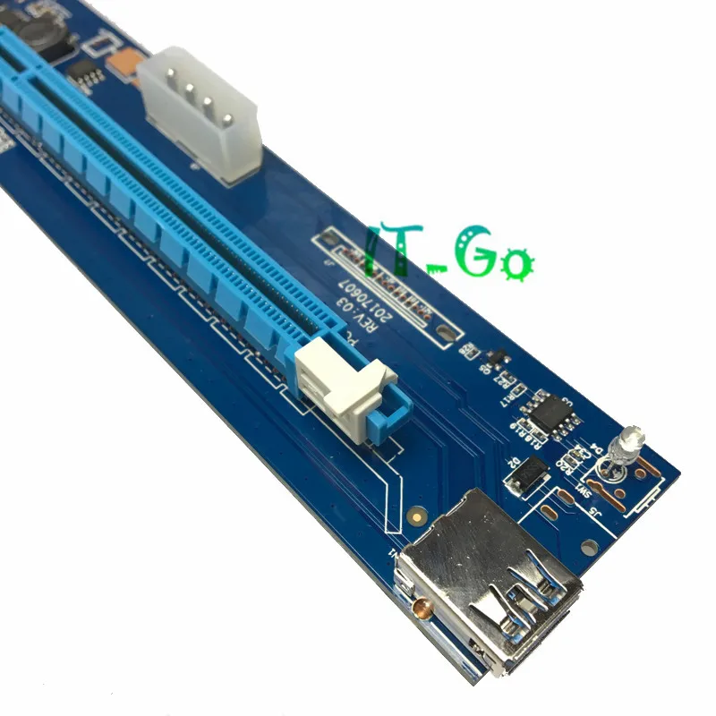 2017 Новинка 0 6 M PCIe PCI E 1x до 16x pci express riser card + USB 3 кабель/SATA 6Pin 4Pin карта питания для BTC