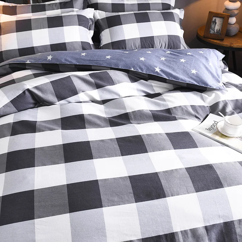 Комплект постельного белья в классическую полоску из 100% хлопка с принтом мягкий