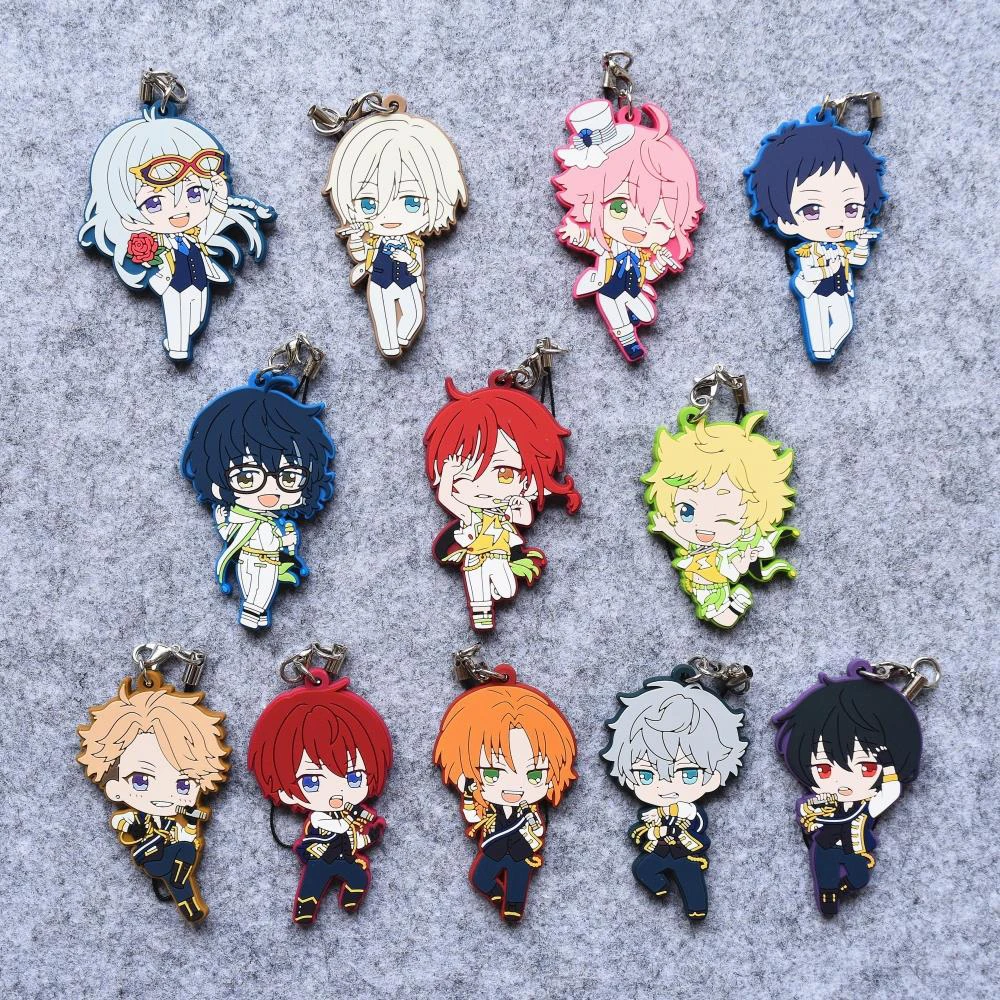 Резиновый брелок для ключей с изображением звезд аниме Eichi yuзуру Koga Adonis Leo Izumi Ritsu