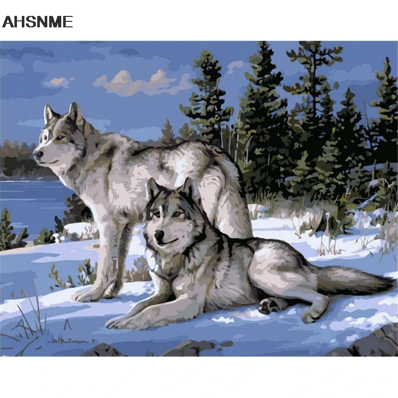 AHSNME Dream NS полуфабрикат 40x50 см Diy Набор для рисования маслом настенная художественная картина домашний декор детский набор для обучения рисованию - Цвет: 14