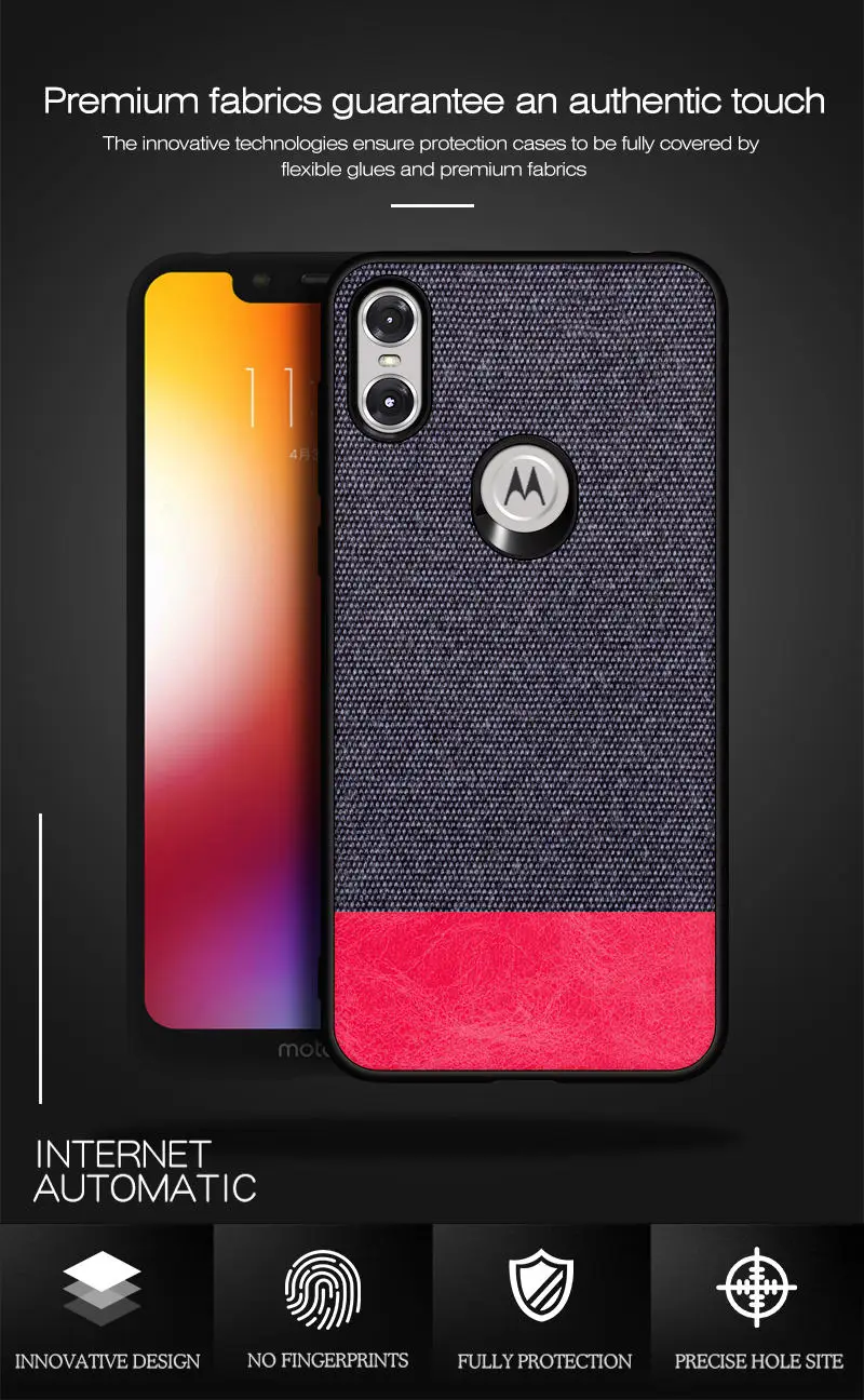 SRHE для Motorola Moto One P30 Play чехол Чехол винтажная ткань силикон полное заднее покрытие для Moto P30 Play/Moto One XT1941