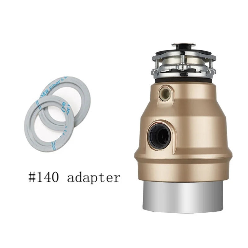 with 140 adapter JIQI измельчитель для мусора, обработчик пищевых отходов, измельчитель, измельчитель из нержавеющей стали, измельчитель, кухонный прибор 550 Вт с адаптером - Цвет: with 140 adapter