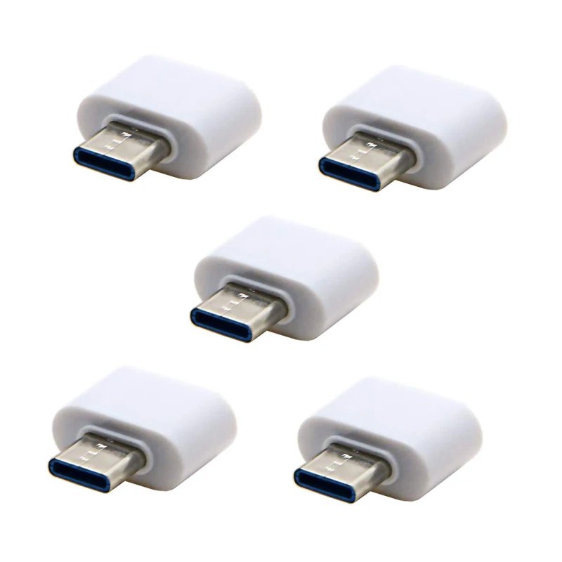 5 шт./компл. Тип C до USB 2,0 OTG адаптер для мужчин и женщин для сотового телефона, смарт-телефонов и планшетных флэш-диск U Мышь