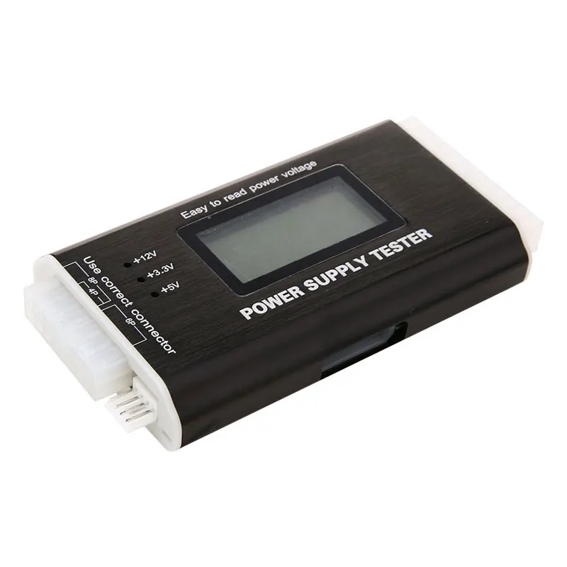 Алюминиевый корпус ПК lcd 20/24 Pin 4 PSU ATX BTX ITX SATA HD цифровой источник питания чехол для