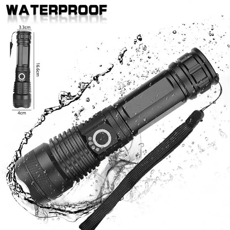 Yunmai 50000 люмен Xlamp Xhp70.2 самый мощный фонарик Usb Zoom СВЕТОДИОДНЫЙ Фонарь Xhp70 Xhp50 18650 перезаряжаемый аккумулятор для охоты