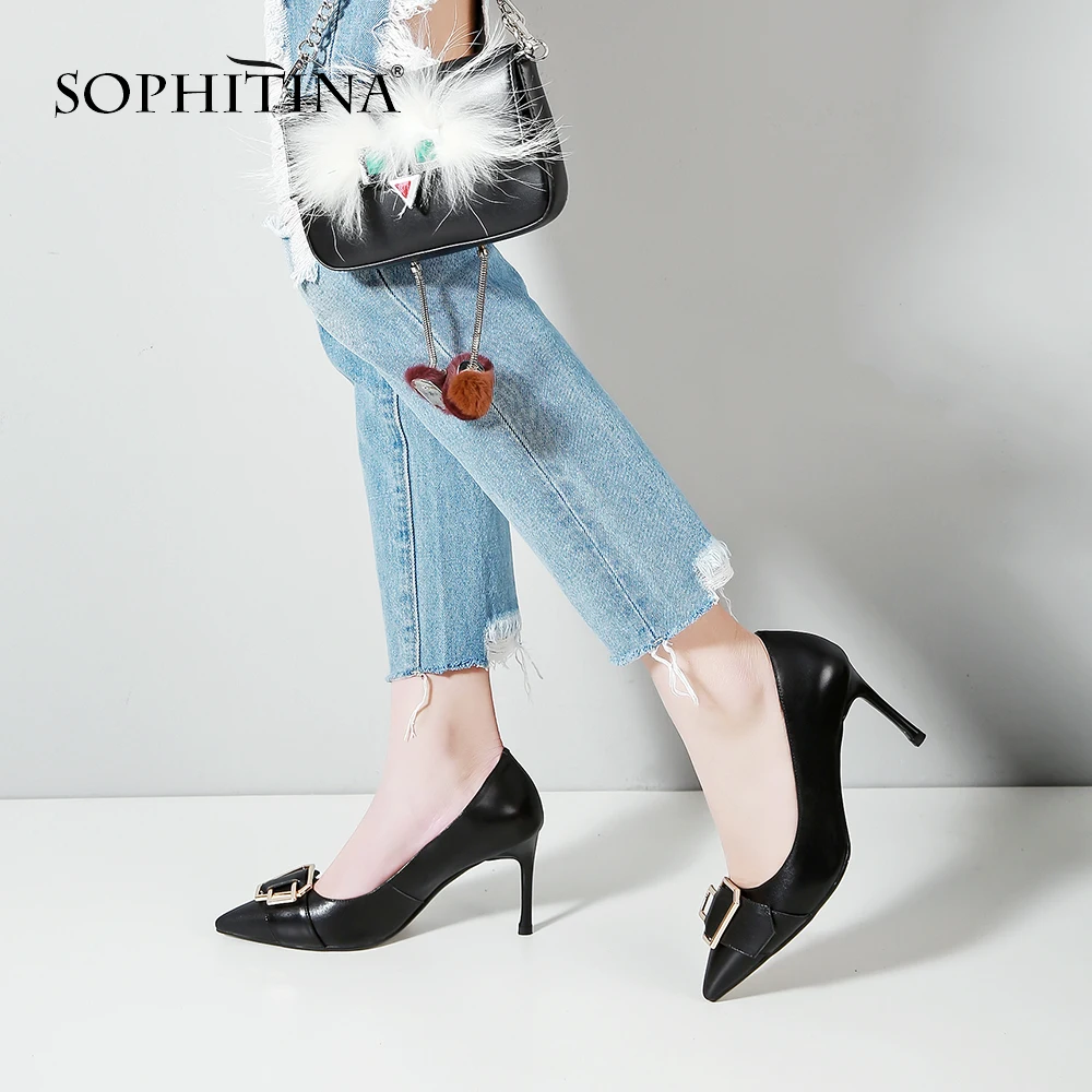 SOPHITINA/Новые весенние туфли из коровьей кожи высокого качества удобные офисные