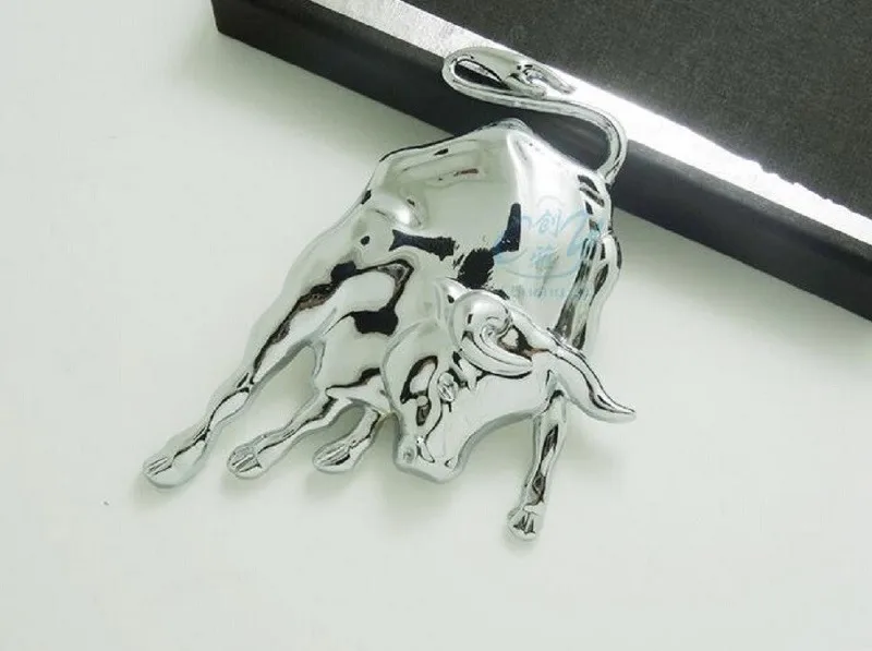 1 P 3D Chrome bull наклейки Творческий OX эмблема наклейка Тюнинг автомобилей украшения