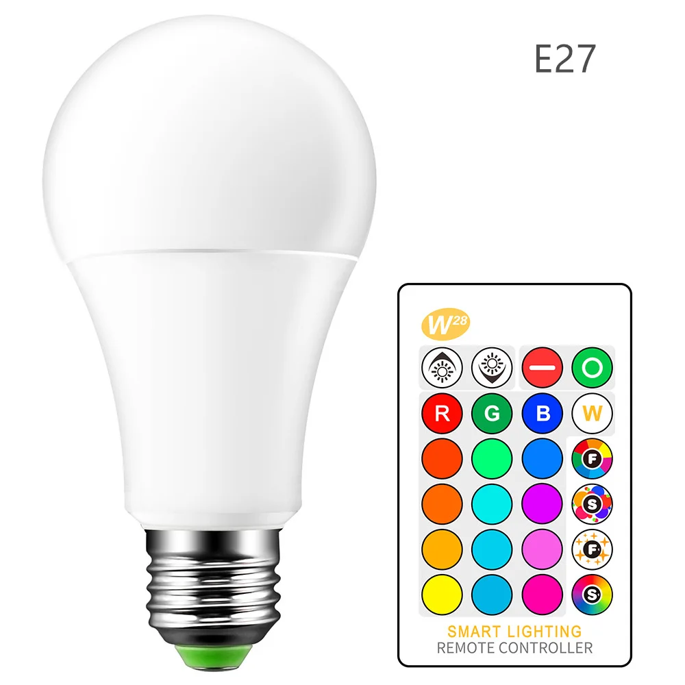 E27/B22 RGB белый теплый светодиодный светильник 110 В 220 3 Вт 5 10 16 цветов Функция