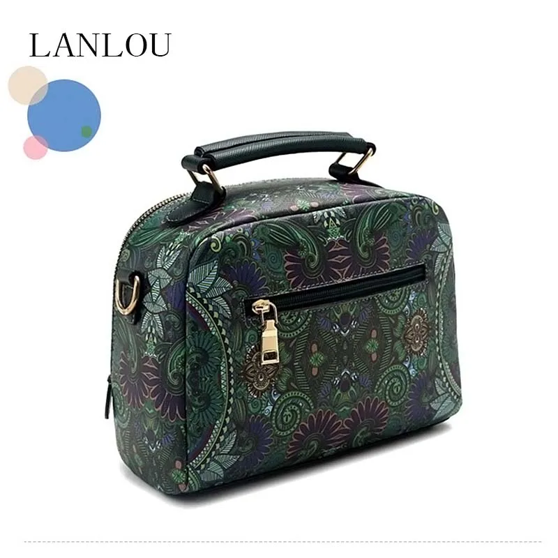 Сумка LANLOU, женская сумка на плечо, роскошные сумки, женские сумки, дизайнерские, высокого качества, с принтом, кожа, модная женская сумка-мессенджер
