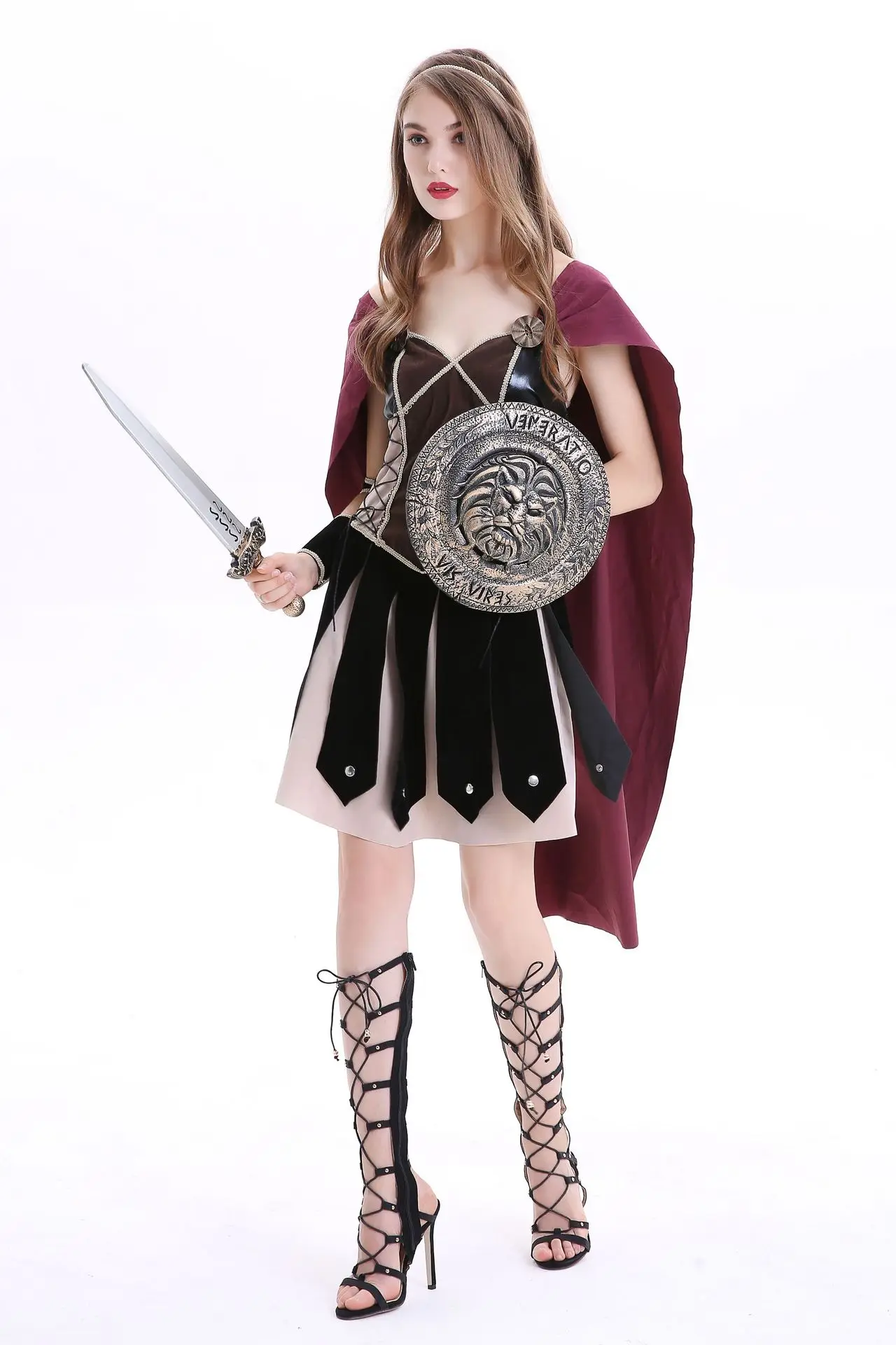 Костюм на Хэллоуин Женский пиратский костюм викингов средневековое платье для