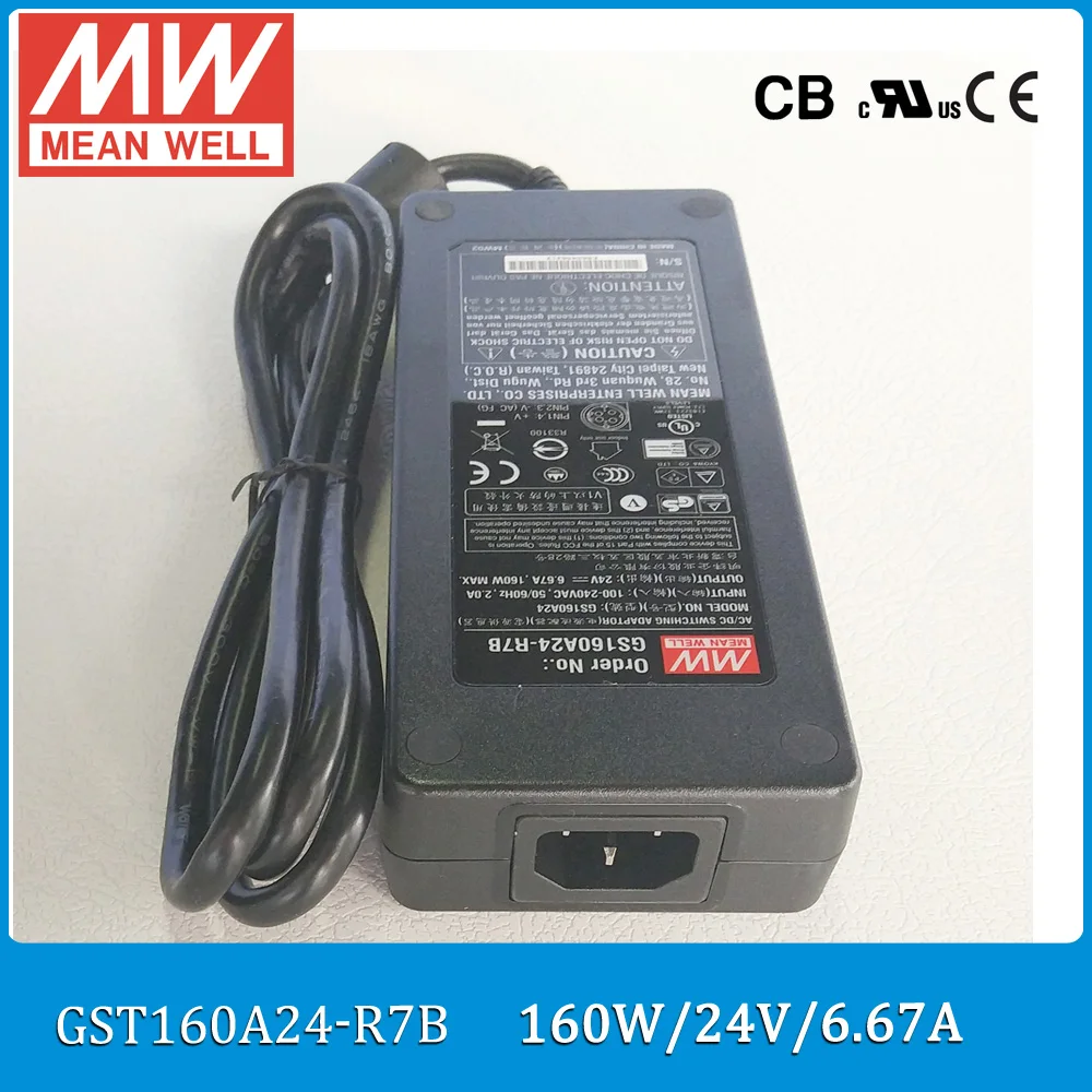 

Оригинальный планшетофон Meanwell, 160 Вт, 24 В, а, AC/DC, уровень VI, настольный адаптер Mean well с PFC
