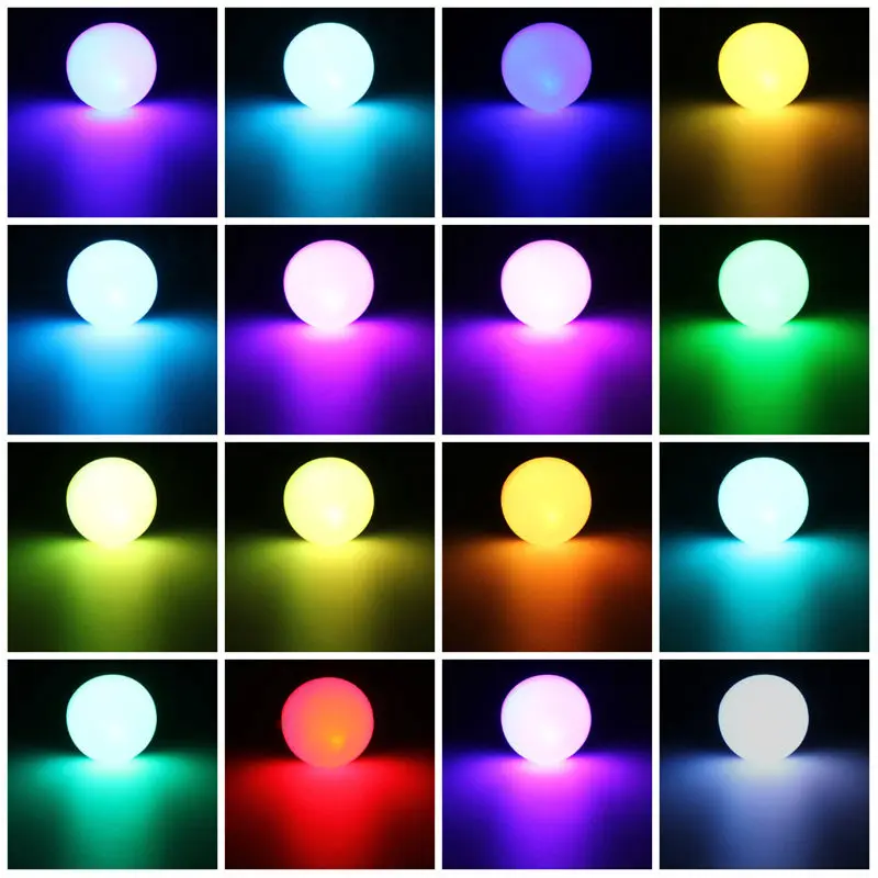 RGB Светодиодная лампа E27 B22 3 Вт 16 цветов волшебная с ИК пультом дистанционного