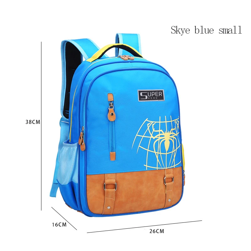 sky blue small Унисекс Водонепроницаемый Школьный рюкзак для детей подростков рюкзак для книг школьный рюкзак сумка для книг для мальчиков и девочек - Цвет: sky blue small