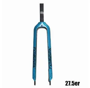 27.5er blue TOSEEK 26/27. 5/29 дюймов труба из углеродистого волокна 3K полностью из углеродного волокна, вилы велосипед Mtb горный велосипед вилка, части велосипеда 1-1/" Лидер продаж вилка - Цвет: 27.5er blue