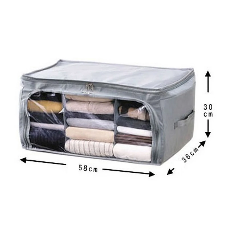 Ящик для хранения сумки одежды контейнер 62L из древесного угля домашний | Дом и