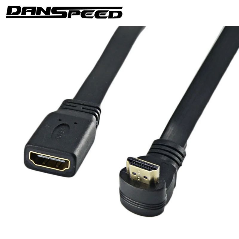 Danspeed Premium 1080 P HDMI плоский кабель расширения мужчин и женщин вверх/вниз угловой