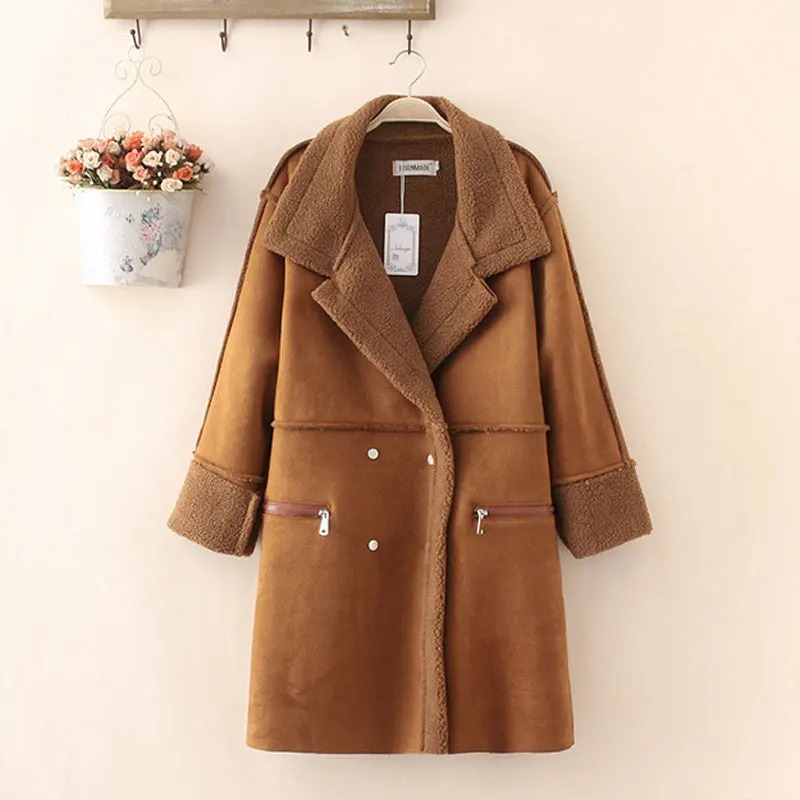 Фото 2019 зимнее пальто для женщин из искусственной замши кожаные куртки размера плюс 4XL