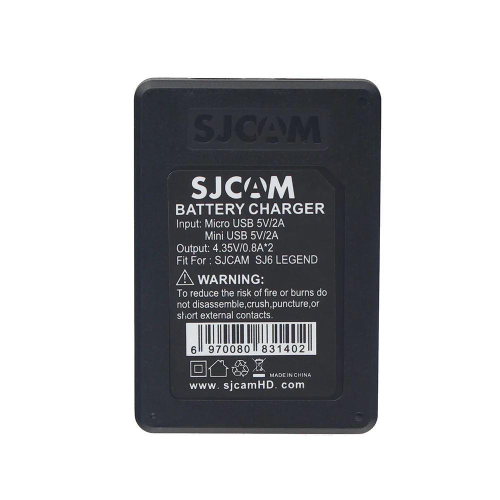 100% оригинал SJCAM SJ6 LEGEND дорожное двойное зарядное устройство для Legend Mini Sports DVR