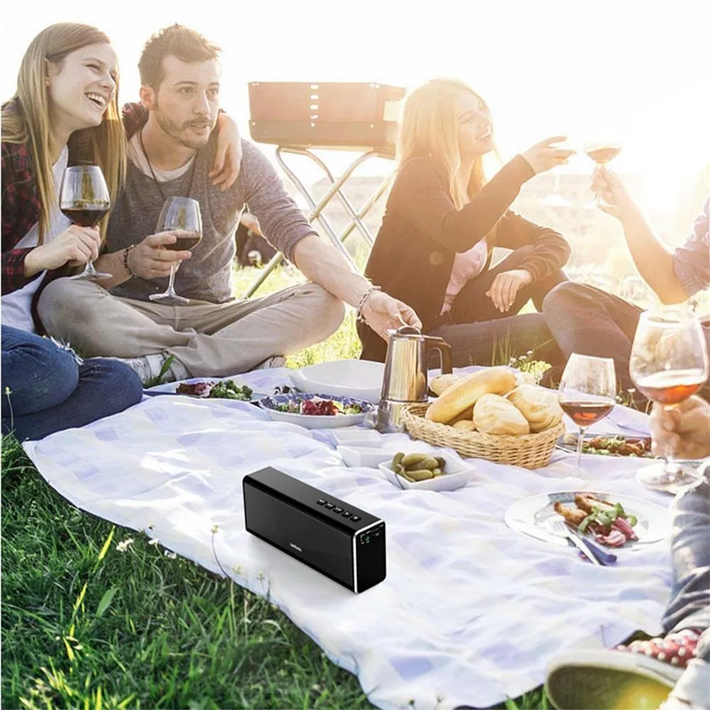 Беспроводной Bluetooth 4,0 динамик HIFI стерео супер бас перезаряжаемый 4000 мАч Внешний аккумулятор Handfree звук динамик s поддержка TF AUX