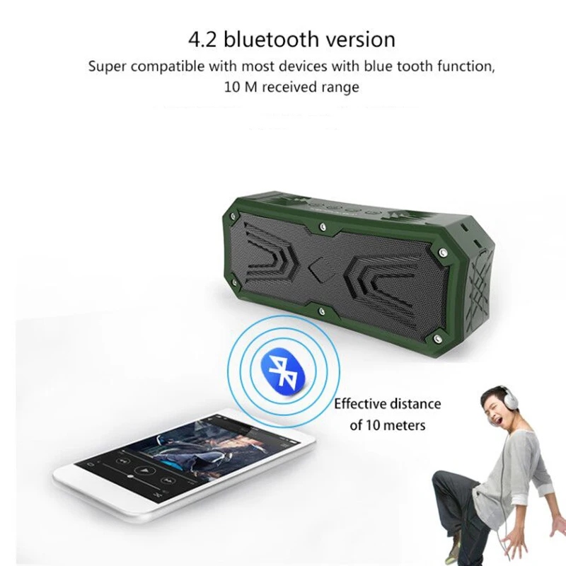 VTIN K19 Беспроводной Bluetooth 4 2 Динамик IPX6 Водонепроницаемый Портативный сенсорная