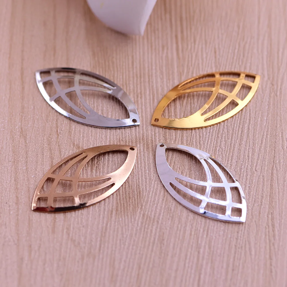 17*33 5 мм 50 шт. медный материал серебряный цвет простой полый цветок пустой штамп