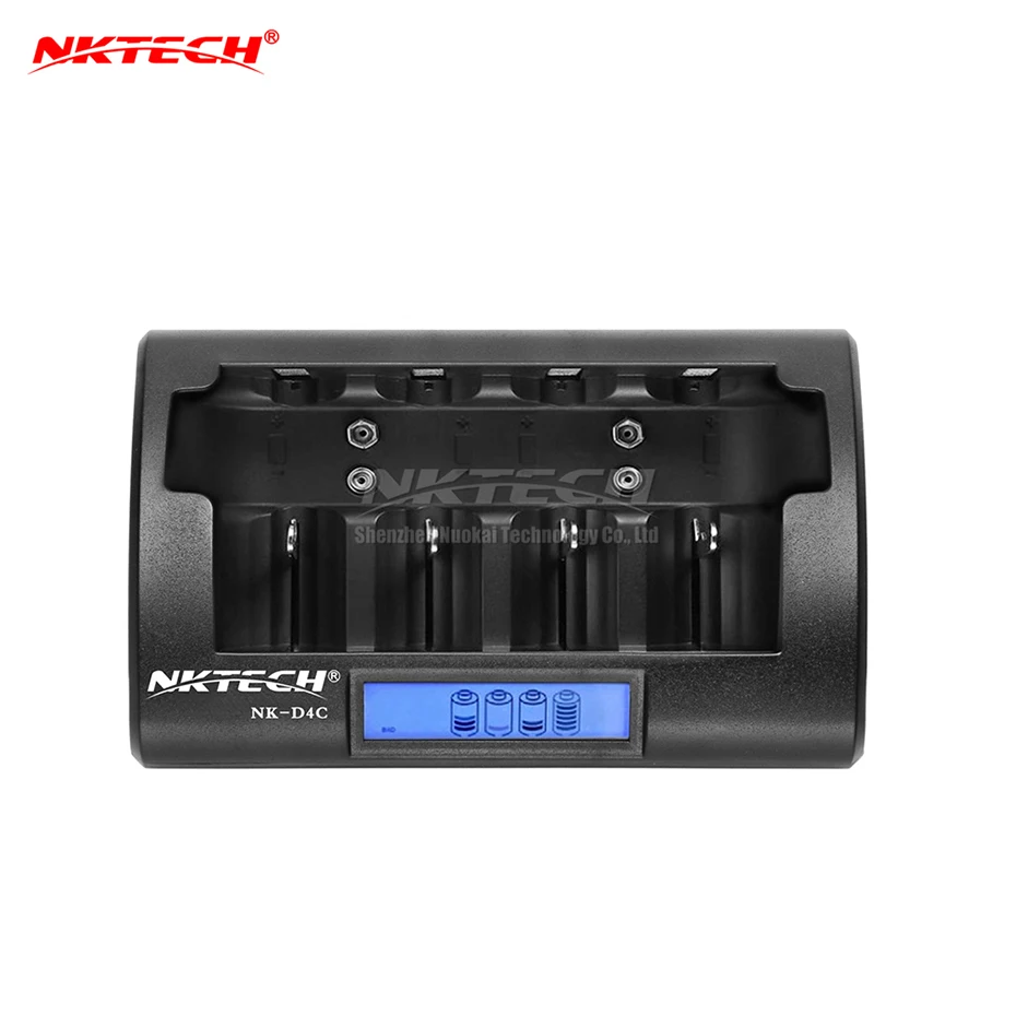 Интеллектуальное зарядное устройство NKTECH NK-D4C универсальное быстрое с 4 слотами и