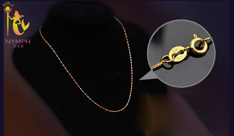 NYMPH Fine jewelry AU750 натуральный southsea жемчуг кулон Роскошные 18 К золотые аксессуары и отправлено серебряная цепь Dg01