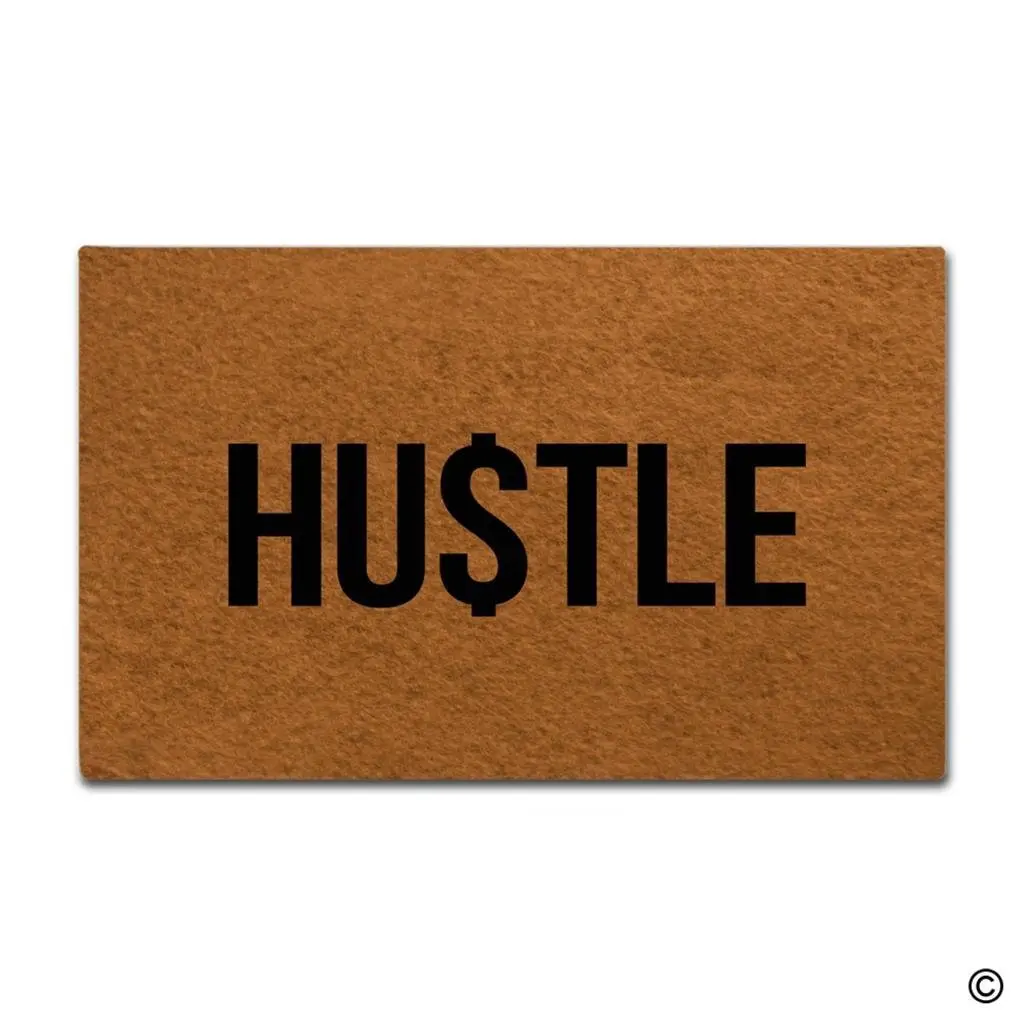 Коврик вход коврик Забавный Hustle разработан Крытый Открытый дверной нетканый